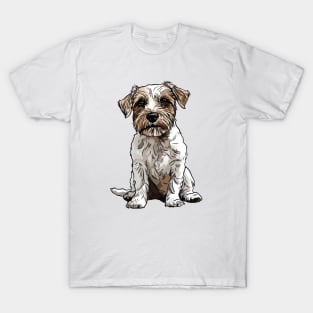 Russell Terrier Dog Illustration T-Shirt